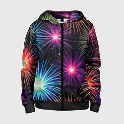 Детская толстовка на молнии Стилизованный праздничный салют