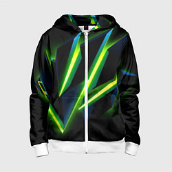 Детская толстовка на молнии Geometric neon