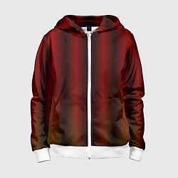 Толстовка на молнии детская Neon red orange lines, цвет: 3D-белый