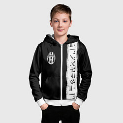 Толстовка на молнии детская Ювентус символы гейм, цвет: 3D-белый — фото 2