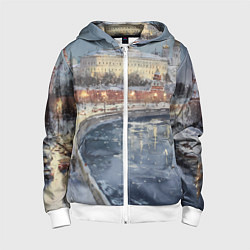 Детская толстовка на молнии Новогодние праздники в Москве