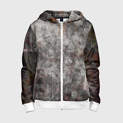 Детская толстовка на молнии Абстракция - gray stone