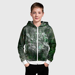 Толстовка на молнии детская Абстракция - acid boom, цвет: 3D-белый — фото 2