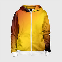 Детская толстовка на молнии Color yellow red gradient