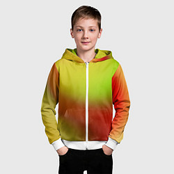 Толстовка на молнии детская Color multicolored gradient, цвет: 3D-белый — фото 2