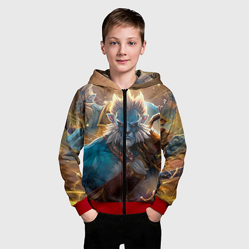 Детская толстовка на молнии Phantom Lancer / 3D-Красный – фото 3