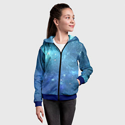 Толстовка на молнии детская Космос, цвет: 3D-синий — фото 2