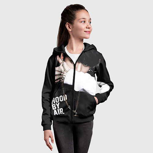 Детская толстовка на молнии BTS: Hood by air / 3D-Черный – фото 4