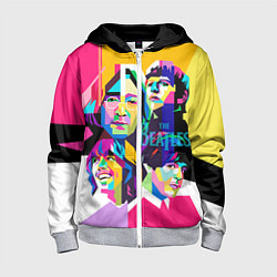 Толстовка на молнии детская The Beatles: Poly-art, цвет: 3D-меланж