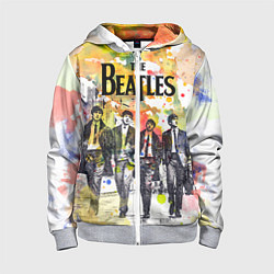 Толстовка на молнии детская The Beatles: Colour Spray, цвет: 3D-меланж