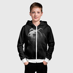 Толстовка на молнии детская Взгляд мишки, цвет: 3D-белый — фото 2