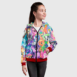 Толстовка на молнии детская My Little Pony, цвет: 3D-красный — фото 2