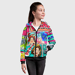 Толстовка на молнии детская POP ART, цвет: 3D-черный — фото 2