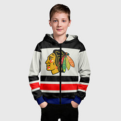 Толстовка на молнии детская Chicago Blackhawks, цвет: 3D-синий — фото 2