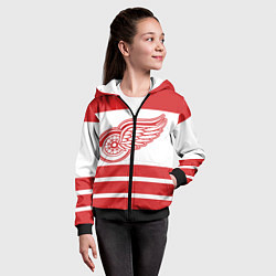 Толстовка на молнии детская Detroit Red Wings, цвет: 3D-черный — фото 2