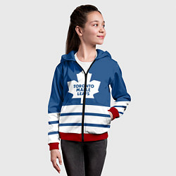 Толстовка на молнии детская Toronto Maple Leafs, цвет: 3D-красный — фото 2
