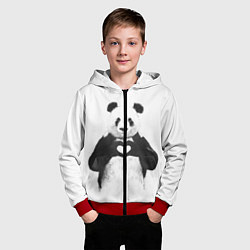 Толстовка на молнии детская Panda Love, цвет: 3D-красный — фото 2