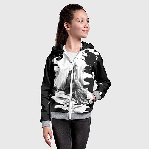 Детская толстовка на молнии Hatsune Miku / 3D-Меланж – фото 4