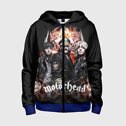 Толстовка на молнии детская Motorhead Band, цвет: 3D-синий
