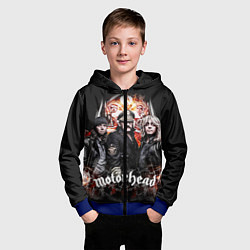 Толстовка на молнии детская Motorhead Band, цвет: 3D-синий — фото 2