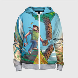 Детская толстовка на молнии Minecraft Woodcutter