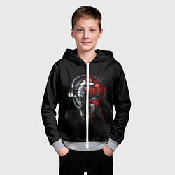 Толстовка на молнии детская Pirate Station: Love, цвет: 3D-меланж — фото 2