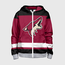 Толстовка на молнии детская Arizona Coyotes, цвет: 3D-меланж