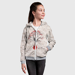 Толстовка на молнии детская RHCP: Red Tree, цвет: 3D-меланж — фото 2