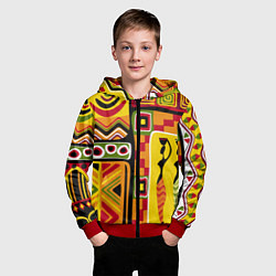 Толстовка на молнии детская Африка, цвет: 3D-красный — фото 2