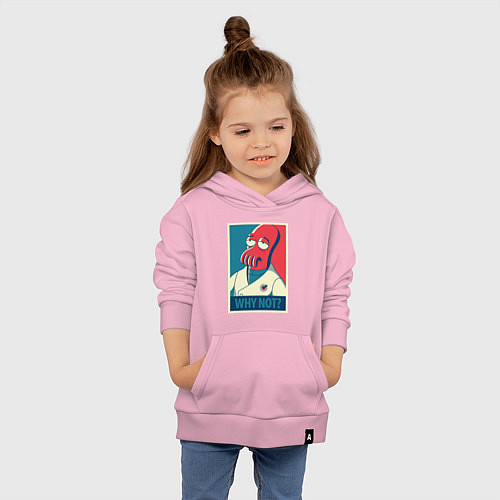 Детская толстовка-худи Zoidberg: Why not? / Светло-розовый – фото 4