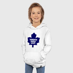 Толстовка детская хлопковая Toronto Maple Leafs, цвет: белый — фото 2