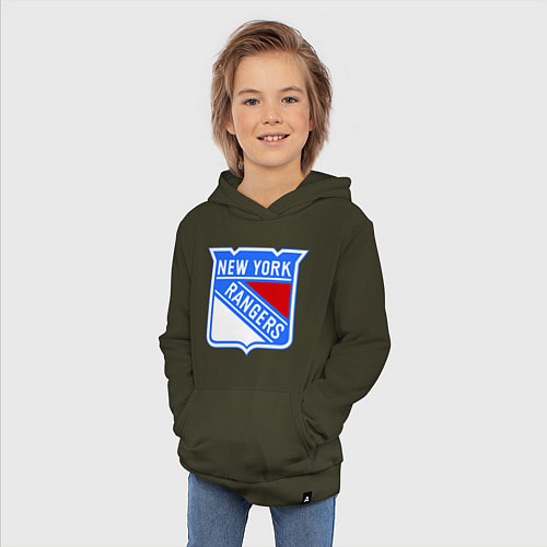 Детская толстовка-худи New York Rangers / Хаки – фото 3