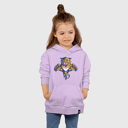 Толстовка детская хлопковая Florida Panthers, цвет: лаванда — фото 2