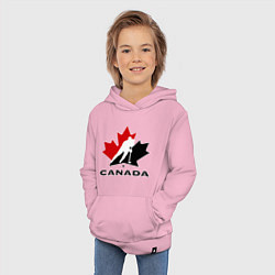 Толстовка детская хлопковая Canada, цвет: светло-розовый — фото 2