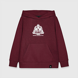 Толстовка детская хлопковая UAC, цвет: меланж-бордовый