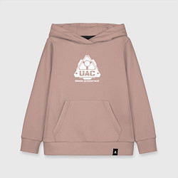 Толстовка детская хлопковая UAC, цвет: пыльно-розовый