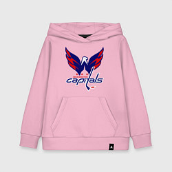 Толстовка детская хлопковая Washington Capitals: Ovechkin, цвет: светло-розовый