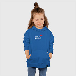 Толстовка детская хлопковая Donald Trump Logo, цвет: синий — фото 2