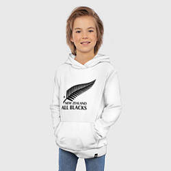 Толстовка детская хлопковая New Zeland: All blacks, цвет: белый — фото 2