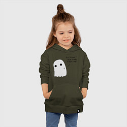 Толстовка детская хлопковая Ghost, цвет: хаки — фото 2