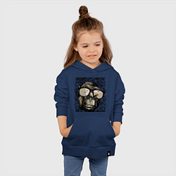 Толстовка детская хлопковая Шимпанзе арт, цвет: тёмно-синий — фото 2