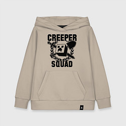 Толстовка детская хлопковая Creeper Squad, цвет: миндальный