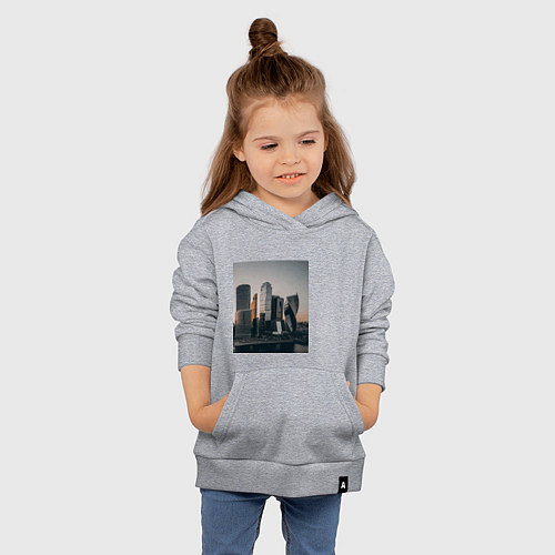 Детская толстовка-худи Moscow City / Меланж – фото 4