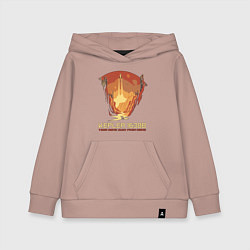 Толстовка детская хлопковая Ваш дом вдали от дома, цвет: пыльно-розовый