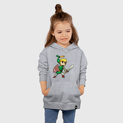 Толстовка детская хлопковая Линк, цвет: меланж — фото 2