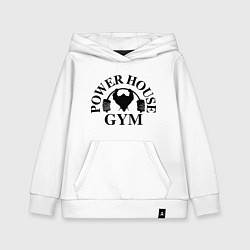 Толстовка детская хлопковая Power House Gym, цвет: белый