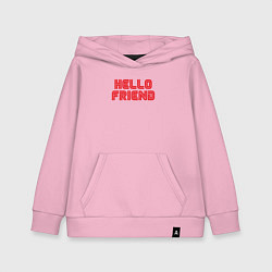Толстовка детская хлопковая Hello Friend, цвет: светло-розовый