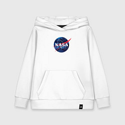 Толстовка детская хлопковая NASA: Cosmic Logo, цвет: белый