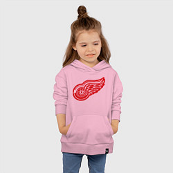 Толстовка детская хлопковая Detroit Red Wings: Pavel Datsyuk, цвет: светло-розовый — фото 2