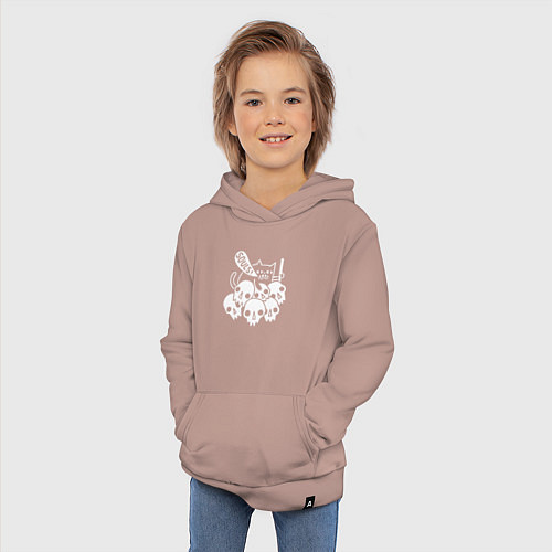 Детская толстовка-худи Cat Got Your Soul / Пыльно-розовый – фото 3